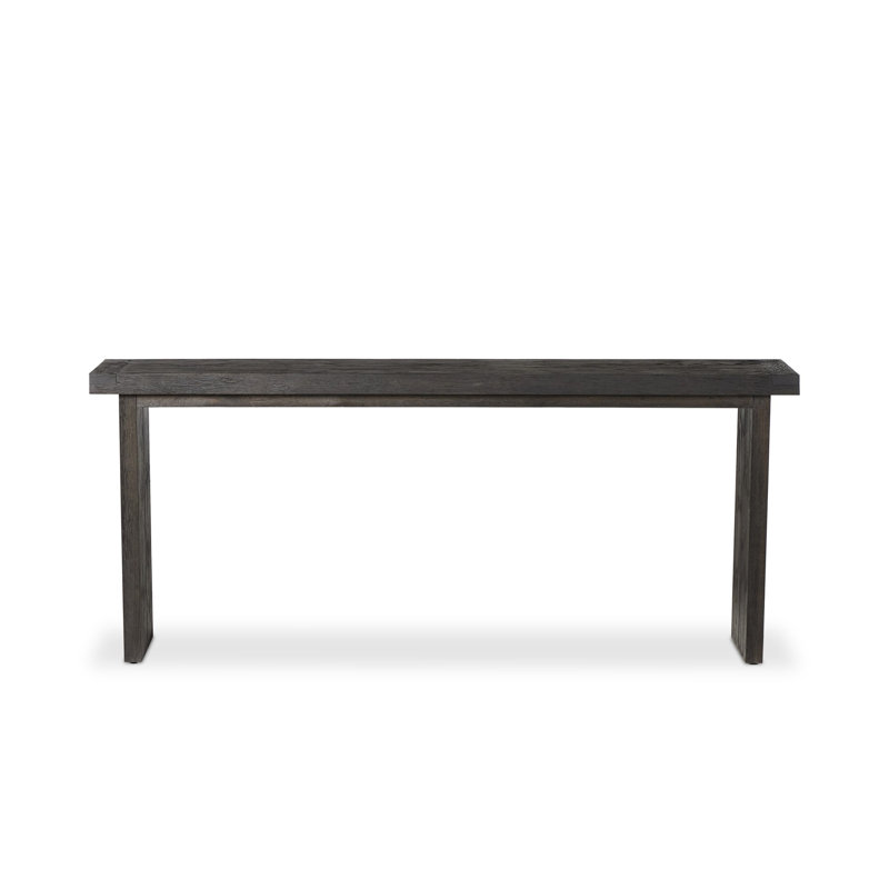 WARBY Console Table, Worn Black Oak