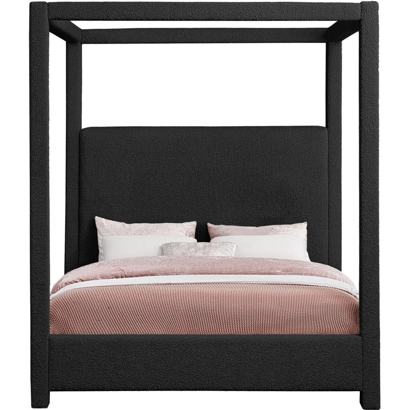 Lit Donnelly, Très grand, Black Boucle Fabric