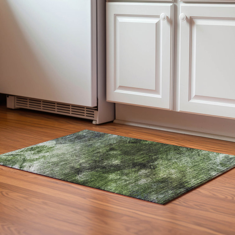 Premium Machine Washable Cerrito AMF590 Green Rug