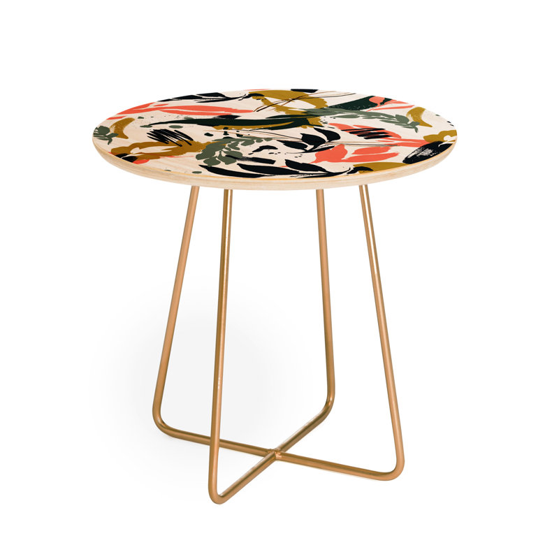 Solid Wood Top End Table
