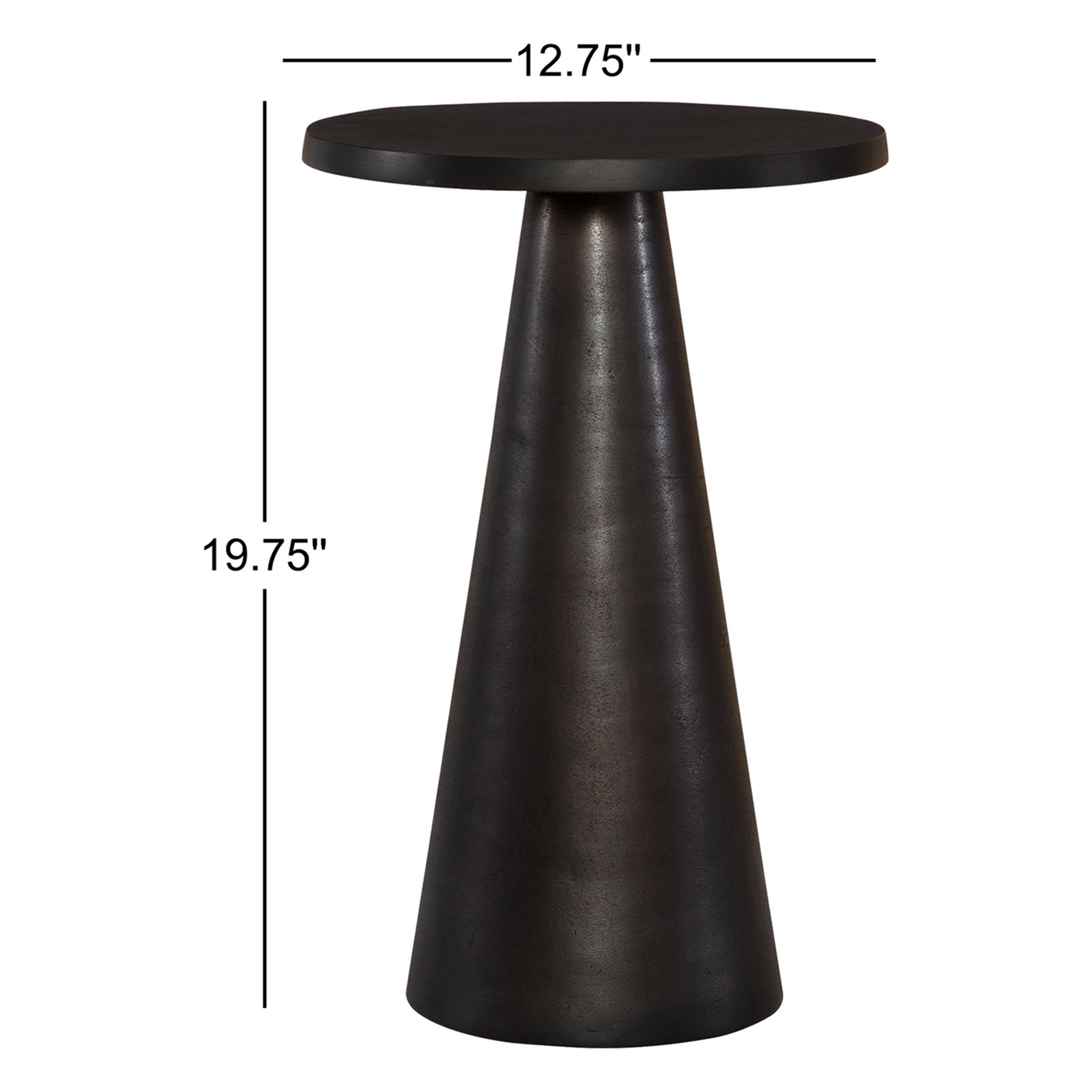 Toriane Pedestal End Table, Dark Bronze
