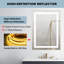 Miroir de meuble-lavabo avant et rétroéclairé à cadre en aluminium, antibuée / gradation continue / 3 couleurs réglables-647492082-647491978