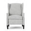 Fauteuil inclinable à poussoir avec dossier à oreilles, pieds fuselés en bois, fauteuil d'appoint de salon-325141458
