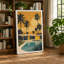 Midcentury Pool House Mid-Century - Wrapped Canvas-366309686-366309688