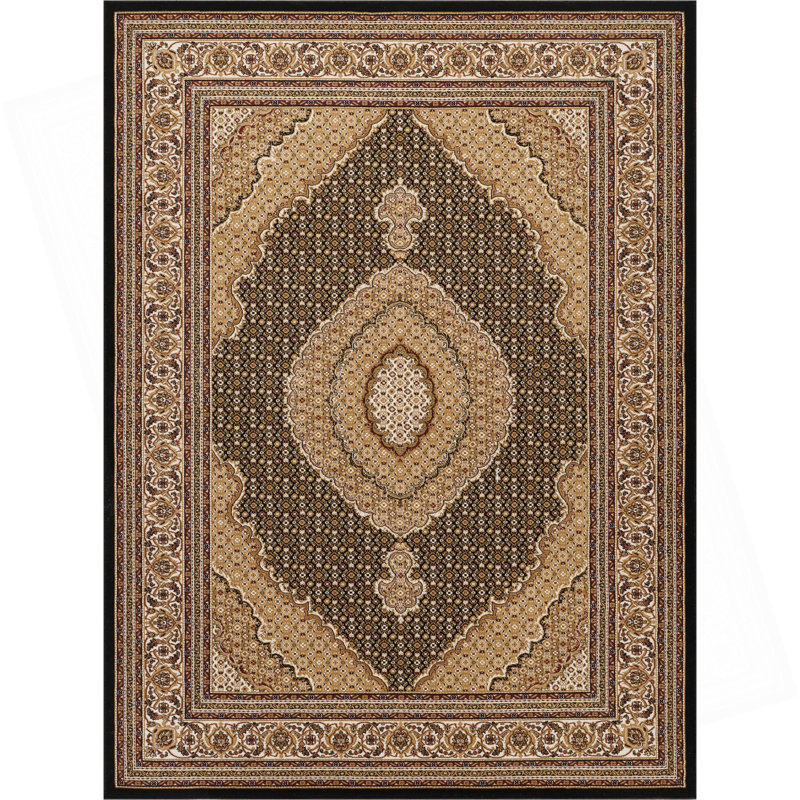Tapis noir Manchester 5 pi 3 po x 7 pi 3 po Manchester