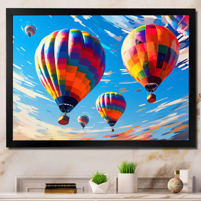Colourful Hot Air Ballon Chromatic - Transportation Wall Art Prints