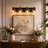 4-light Matte Black Vanity Light With Clear Glass Globe Shade,for Bathroom, Kitchen, Bedroom-526209796-526209819