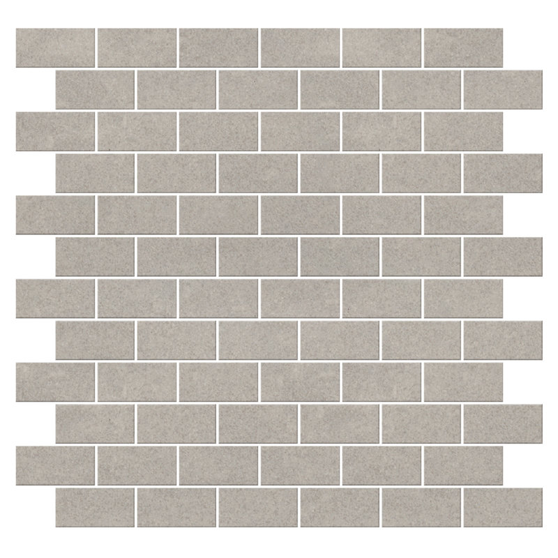Carreau de mur et de plancher en brique de porcelaine 1 po x 2 po, Gris clair
