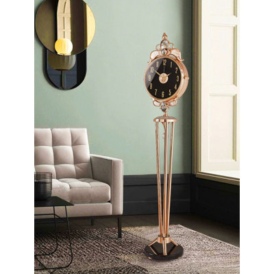 Deep Sea Abalone Shell Decorative Silent Floor Clock