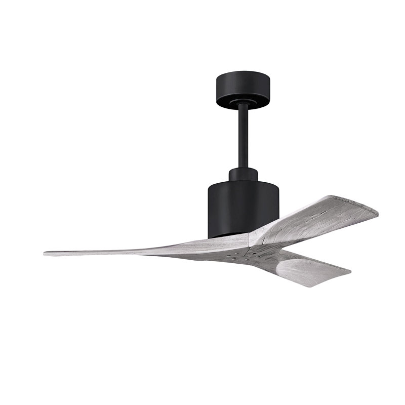 Nan 42" Ceiling Fan In Blades, Barn wood Tone, Matte Black