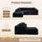 Boneless 105 '' W No Assembly Required Upholstery Corduroy Modular Sectional Couch Sofa with L-Shape Chaise 2 Piece and 5 Pillows Back, Free Combination, Modern Modular Sofa with Deep Seat-1377828958-1381101137
