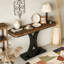 Table de vestibule étroite avec base géométrique-782163906