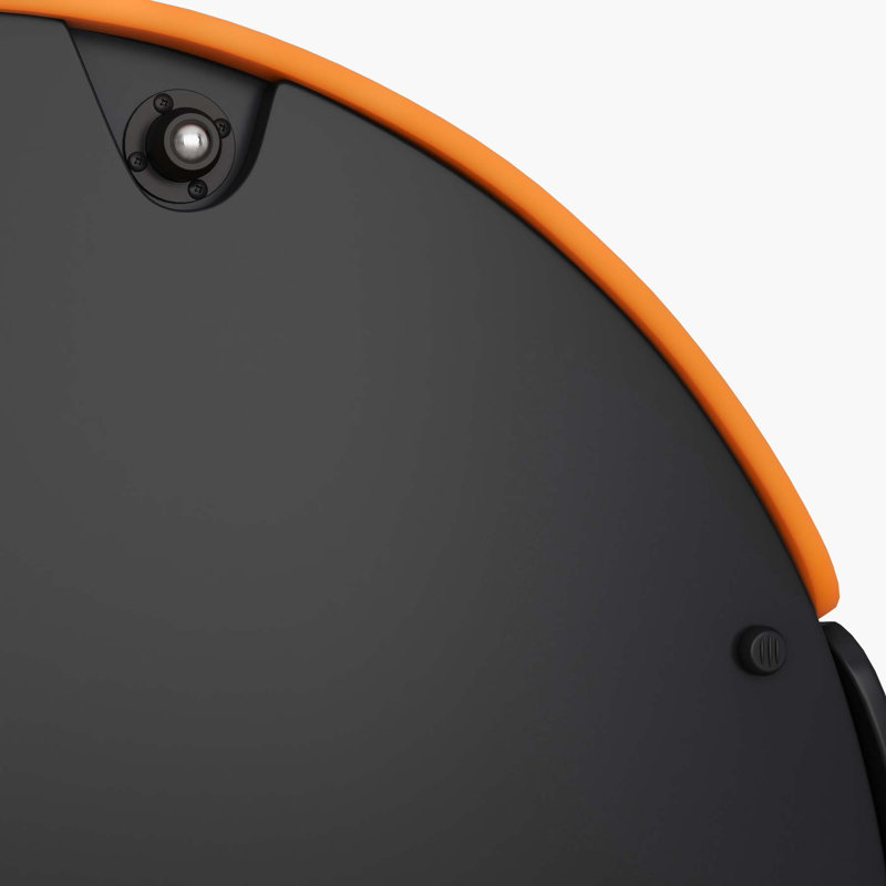 Nesting Coffee Table, Round Nesting Tables and End Tables for Small Space, Black/Orange
