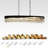 47" W 10-Light Dimmable Linear Crystal Chandelier