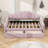Full 2 Drawers Upholstered Daybed with Elegant Curved Arms-319797312