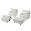 Chaise longue moderne avec repose-pieds mobile et coussin (ensemble de 2)-115747914