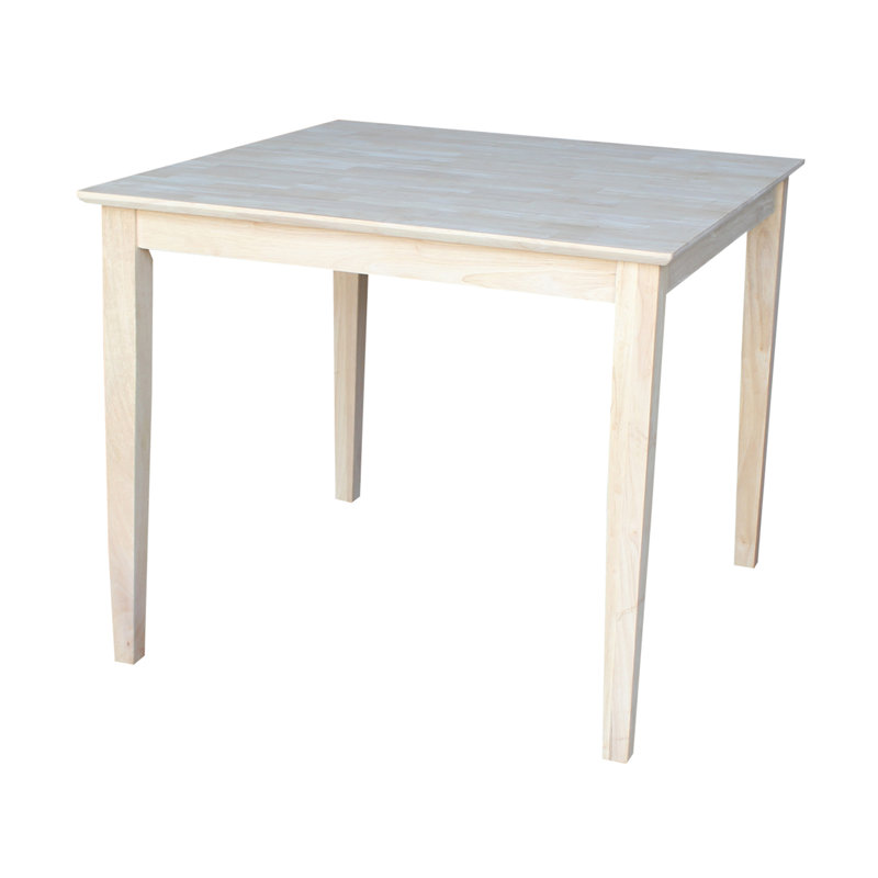 Table à manger en bois massif Calumet Heimann, H 30 po x L 36 po x l 36 po, Non fini