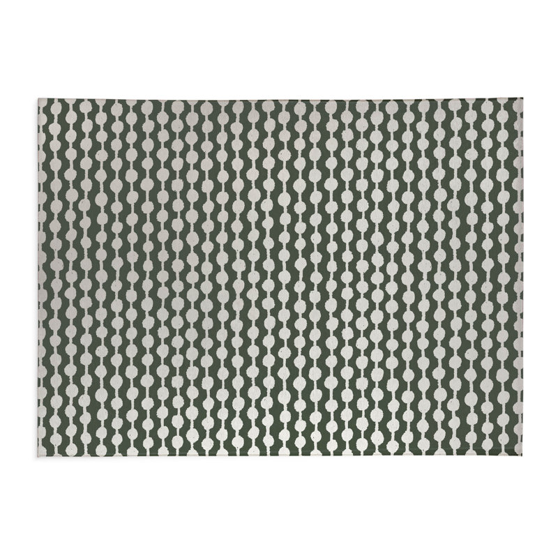 Dot Tied Chimi Indoor Doormat, 24" W x 36" L, Green