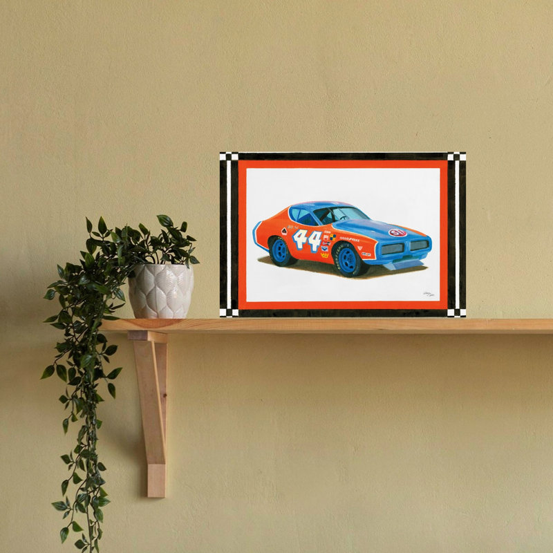 «Racing Car Bo», rétro, impression murale rétro, 16" H x 24" W