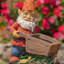 Statue de jardin 17 po avec brouette