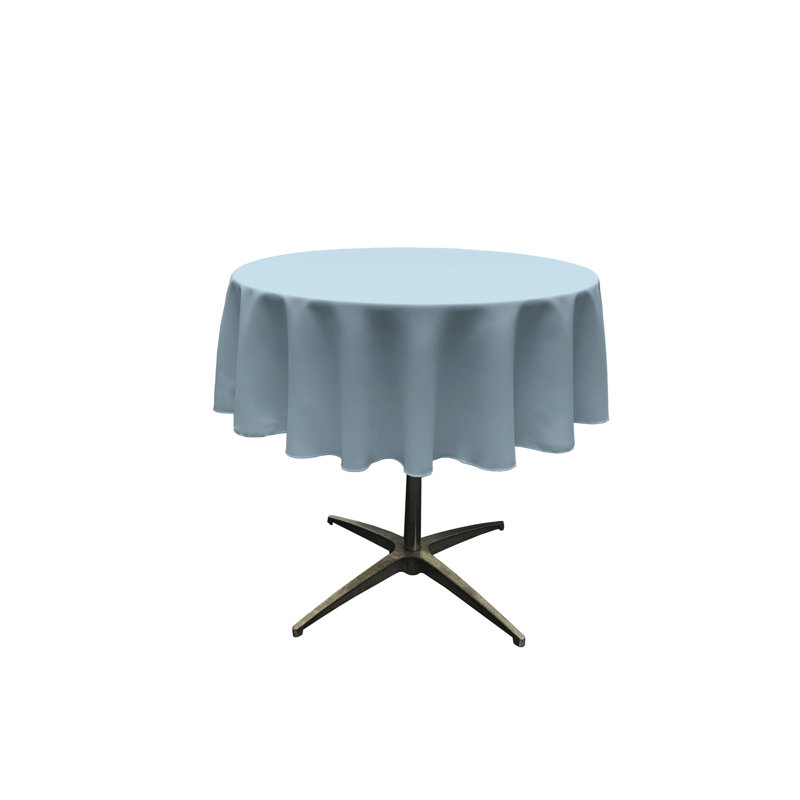 Nappe unie de couleur unie - Basics by Wayfair ™, Bleu pâle, Rond de 58 po