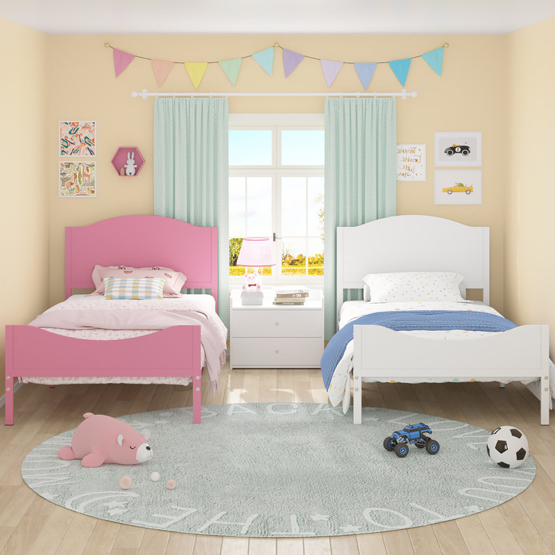 Alawi Standard Platform Bed, Pink, Twin
