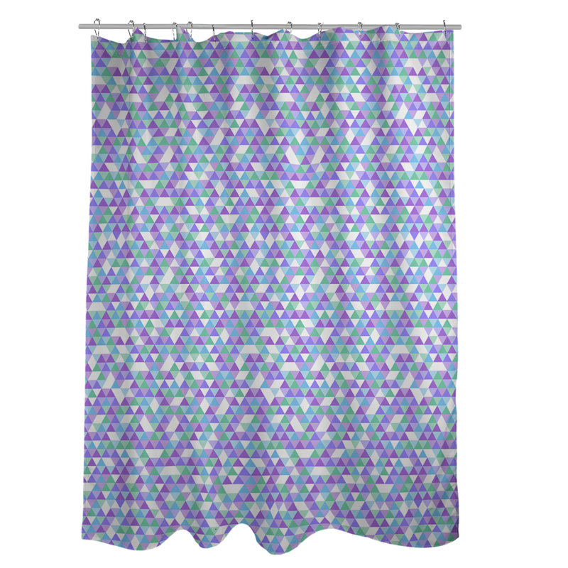Katelyn Elizabeth Geometric Shower Curtain, Blue/Purple
