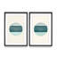 Coastal Retreat Oceanic Duology: Abstract Circles Diptych-618073099