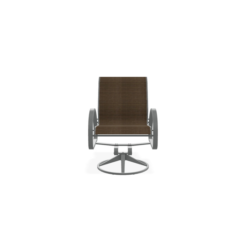 Aruba 1 Outdoor Dining Armchair, Textured Graphite, Bark Performance