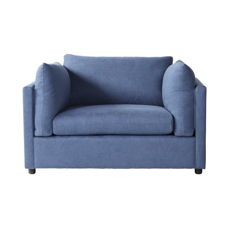 Somptueuse chaise et en bleu marine pour un salon relaxant avec magnifique