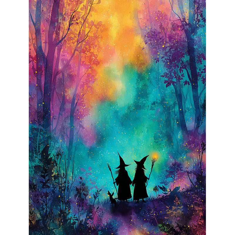 «Mystical Witches Walk», art mural sur toile tendue