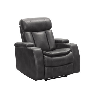 Asahd Upholstered Power Reclining Home Theater Seat with Cup Holder