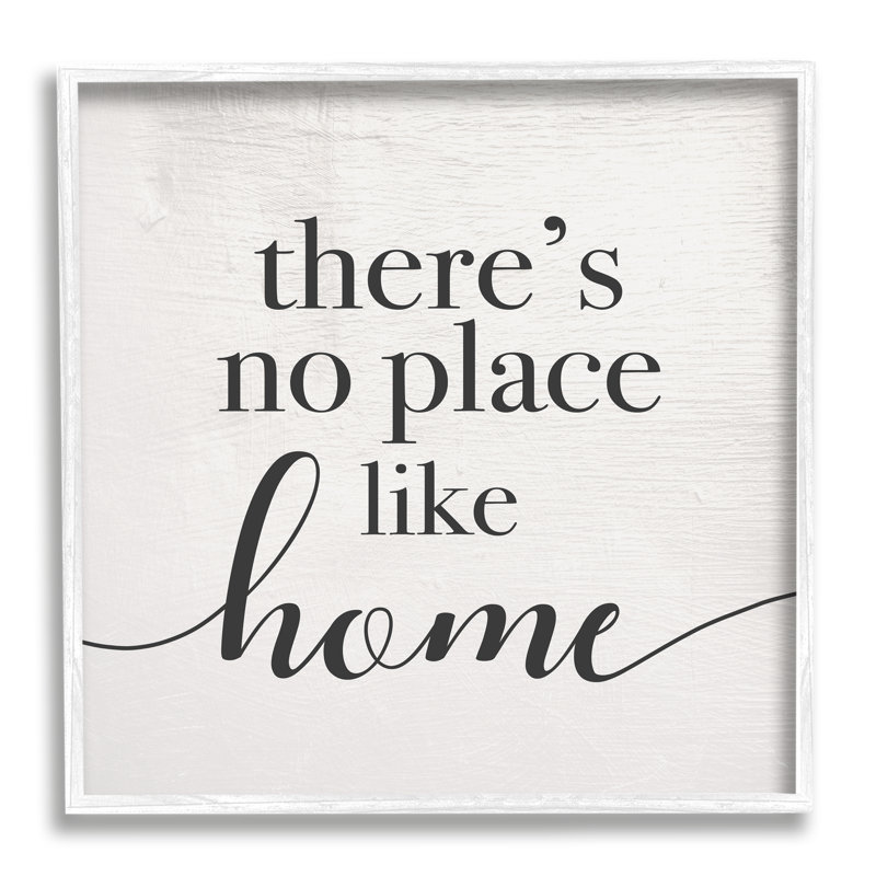 No Place Like Home, rustique, Giclée encadrée blanc bord de mer, H 12 po x l 12 po x P 1,5 po
