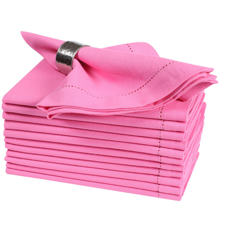 Premium Cotton Cloth Dinner Napkins, Machine Washable, Elegant Napkins for every occasion, 18" W x 18" L, Dark Pink