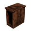 Table de chevet rustique 14 po, finition whisky vieilli, bois massif, sans assemblage, finition décorative de style chalet 14 po, style