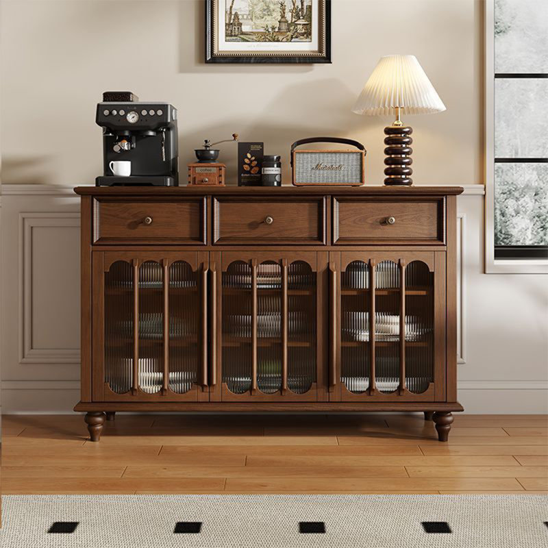 Buffet en chêne massif 3 tiroirs Amberle, H 37,4 po x l 53,15 po x P 15,75 po