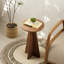 Farmhouse Round End Table with Sculptural Cross Pedestal Base-138799792