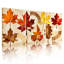 Feuilles d'automne, reproduction d'art sur toile tendue sur toile, ensemble de 3-1935884996