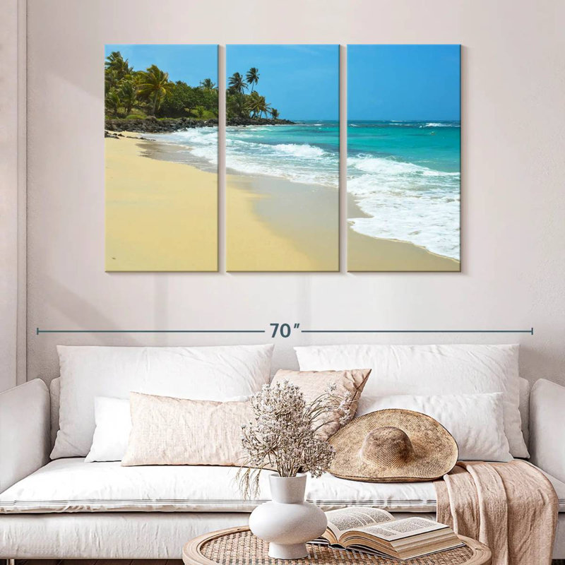 Plage Gillard dans les Caraïbes, H 32 po x l 50 po