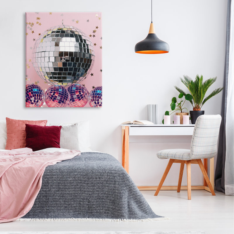 «Gleaming Disco Balls On Canvas» par Jesse Keith, reproduction, H 48 po x l 36 po x P 1,5 po