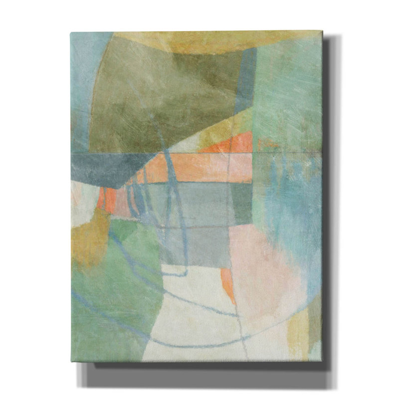 Art abstrait sur toile, "Abstract no. 13" par Suzanne Nicoll, H 34 po x l 26 po x P 1,5 po