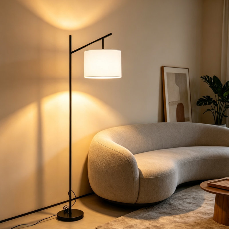 Lampe sur pied traditionnelle RVB avec télécommande changeant de couleur pour la fête dans la chambre à coucher, White