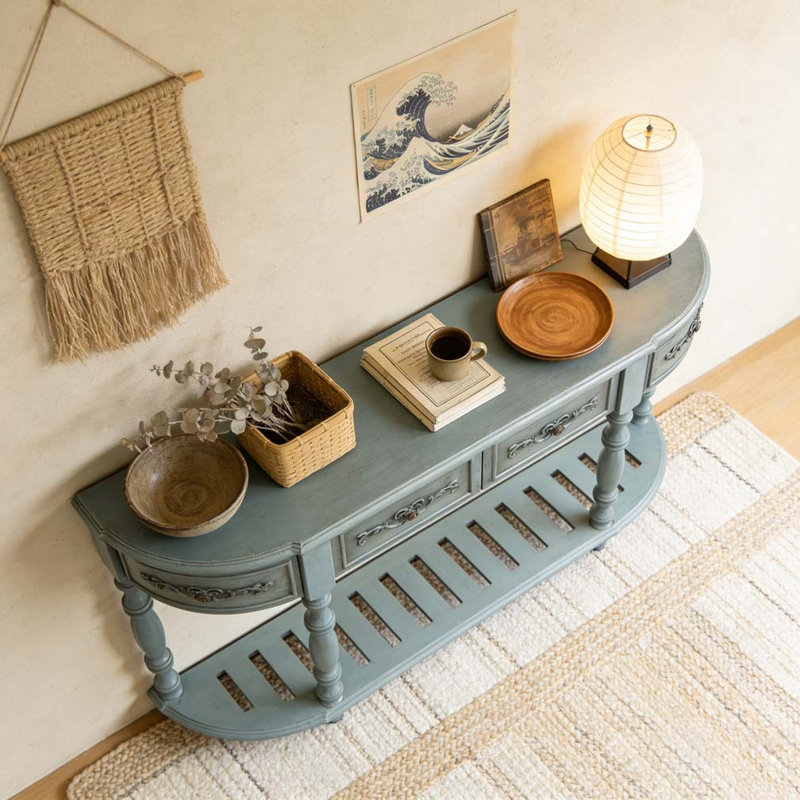 Console 52 po moderne et contemporaine, Bleu antique