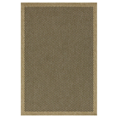 Earth GC_NTL1003 Jute/Black 5 Ft. 3 In. X 7 Ft. 3 In. Indoor/Outdoor Area Rug