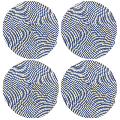 Polyester Round 4 Piece Trivet Set