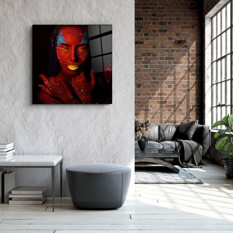 Superbe peinture décorative en verre trempé de 31,5 po x 31,5 po | 100% verre trempé, épaisseur: 0,16 pouce | Imprimé UV pour des couleurs éclatantes et une durabilité | Décoration murale parfaite pour le salon, la chambre à coucher ou le bureau, design élégant et moderne