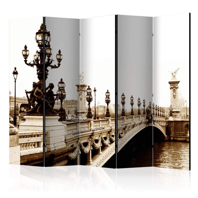 Nigol 172cm H Solid Wood Folding Room Divider, 5