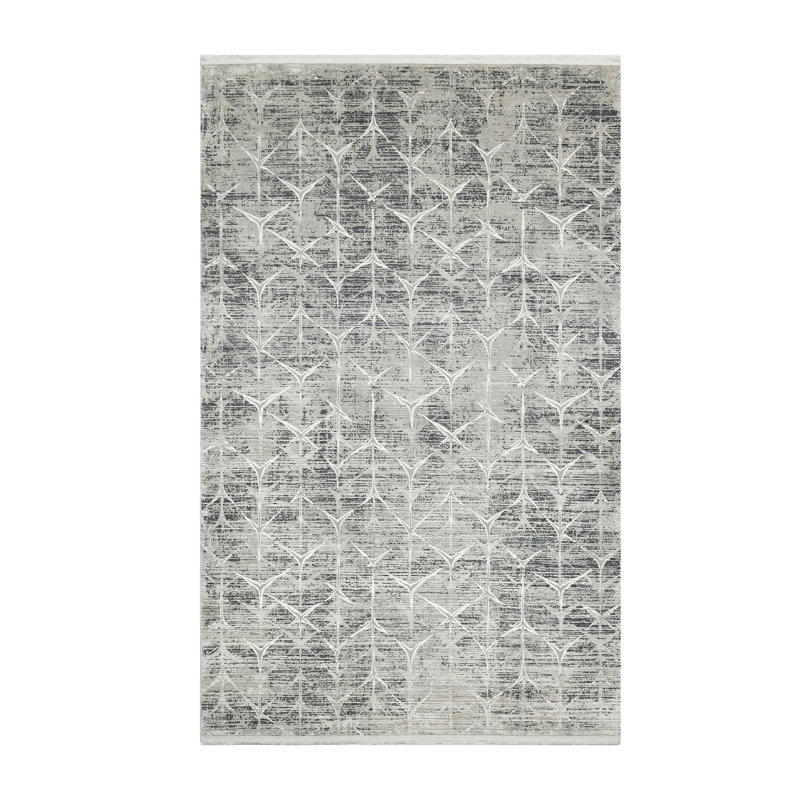Luxurious Machine Woven Area Rug, 4.3 x 6.2 Feet, 100% Viscose/Polyester, 0.24 Inch Pile Height | 1950 Grams Per Square Meter | Easy to Clean, Stain-Resistant, Perfect for Living Room & Bedroom Decor