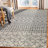 Frieso Low Shag Modern Farmhouse Ivory/Gray Performance Area Rug-1875967813