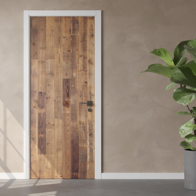 Dalle de porte verticale en bois récupéré 30 po